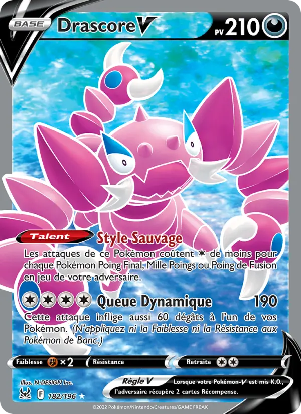 182/196 - Drascore V — Carte Pokémon Origine Perdue 182/196
