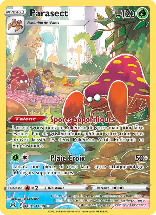 TG01/196 - Parasect — Carte Pokémon Origine Perdue TG01/196