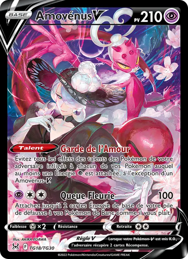 Amovénus V — Carte Pokémon TG18 Origine Perdue