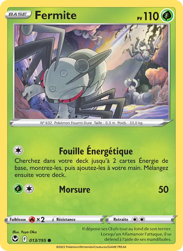 013/195 - Fermite — Carte Pokémon Tempête Argentée 013/195