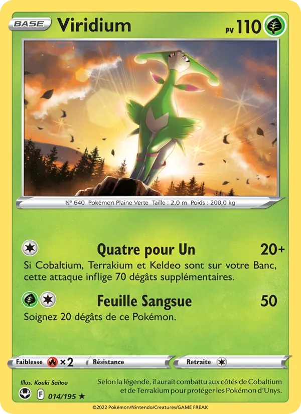 014/195 - Viridium — Carte Pokémon Tempête Argentée 014/195