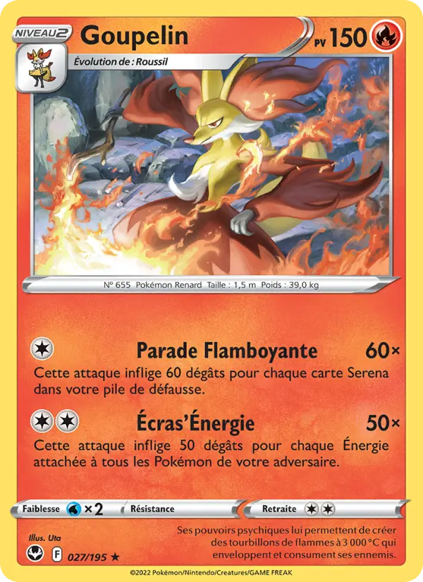 Goupelin — Carte Pokémon 027 Tempête Argentée