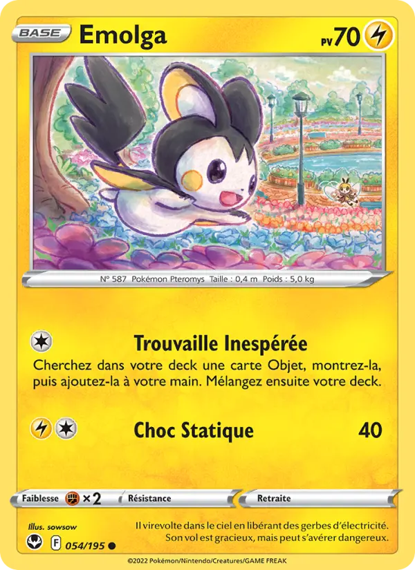 Emolga — Carte Pokémon 054 Tempête Argentée