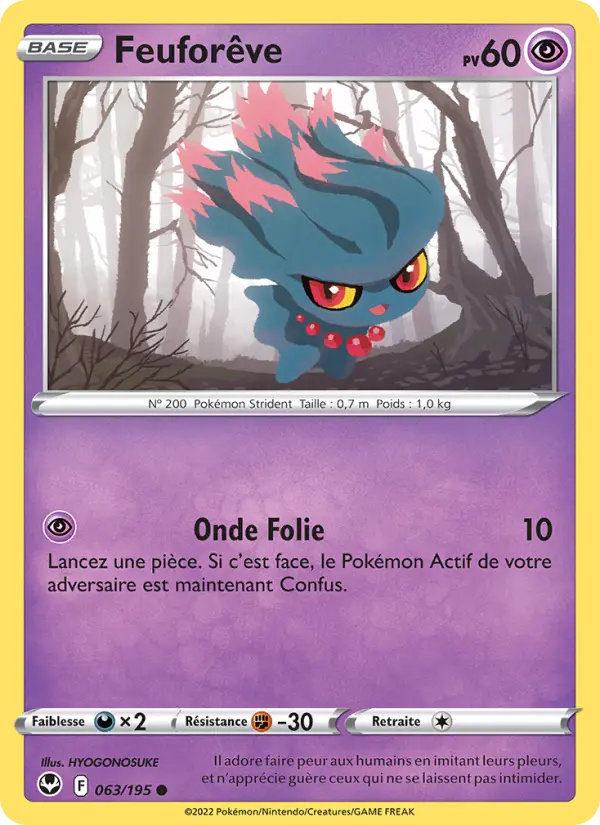 063/195 - Feuforêve — Carte Pokémon Tempête Argentée 063/195