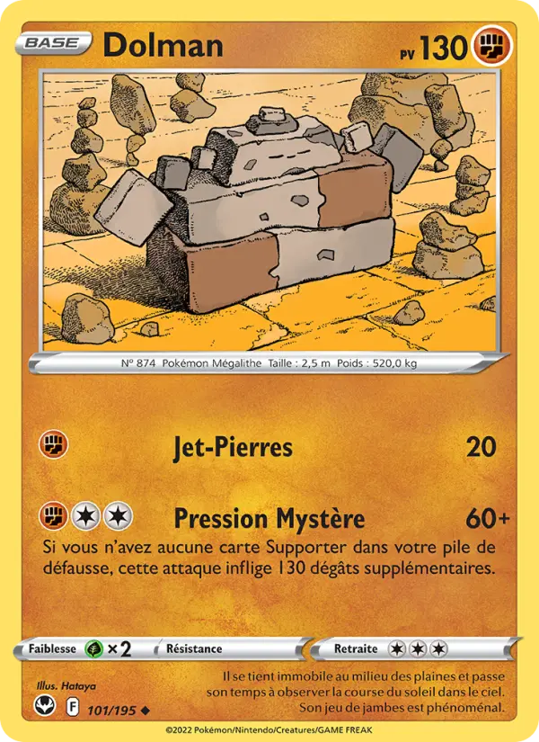 101/195 - Dolman — Carte Pokémon Tempête Argentée 101/195