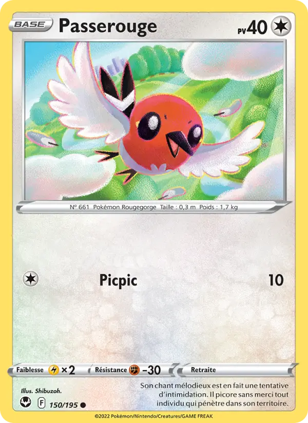 150/195 - Passerouge — Carte Pokémon Tempête Argentée 150/195