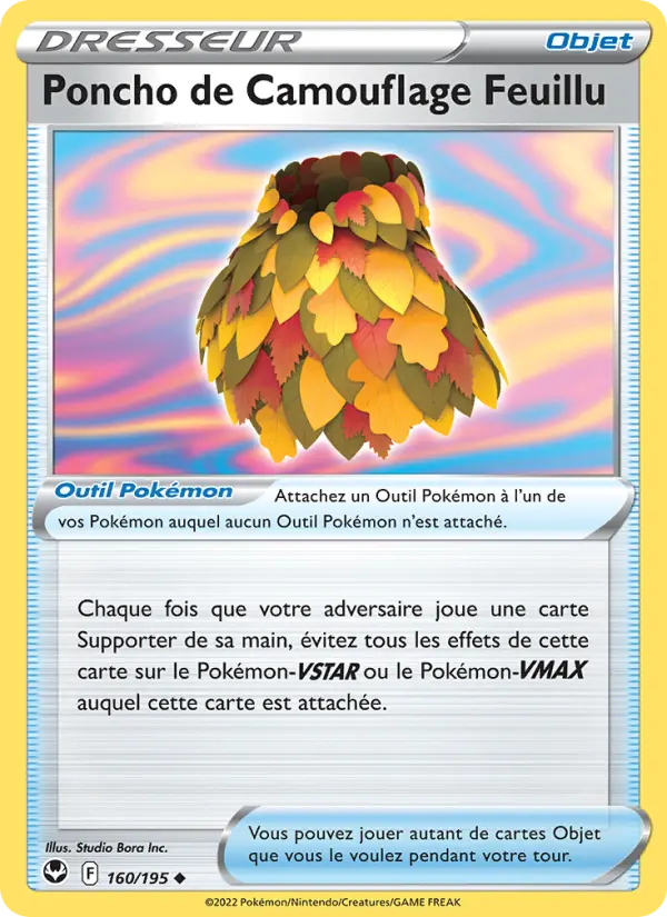 Poncho de Camouflage Feuillu — Carte Pokémon 160 Tempête Argentée