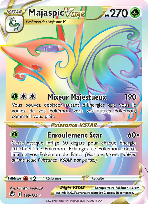 196/195 - Majaspic VSTAR — Carte Pokémon Tempête Argentée 196/195