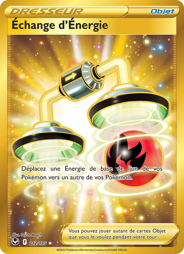 212/195 - Échange d'Énergie — Carte Pokémon Tempête Argentée 212/195