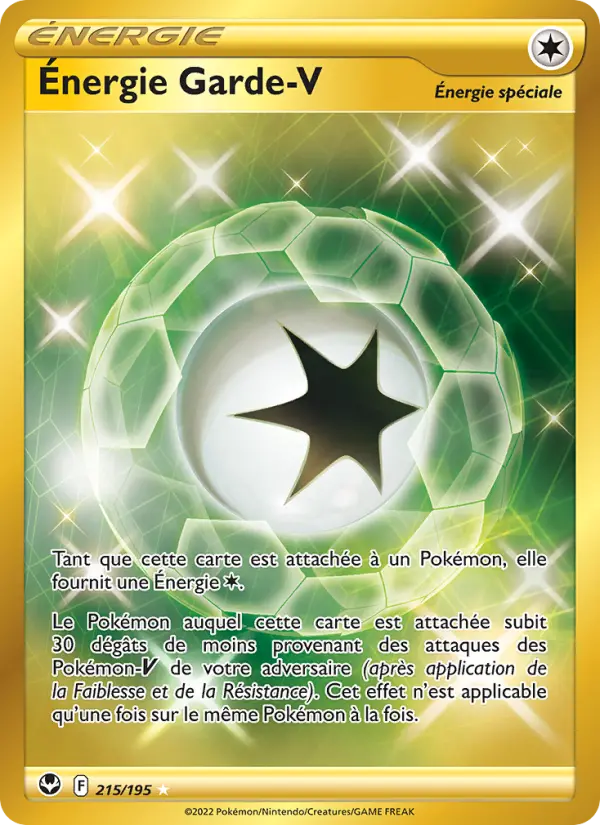 215/195 - Énergie Garde V — Carte Pokémon Tempête Argentée 215/195