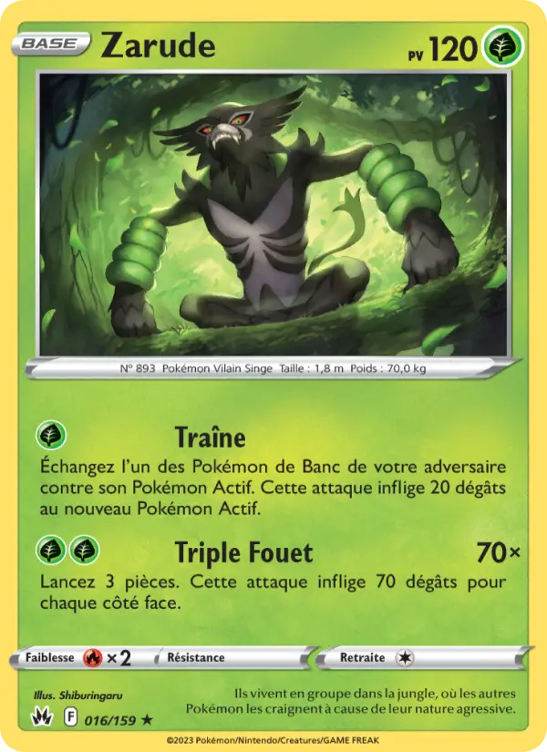 Zarude — Carte Pokémon 016 Zénith Suprême
