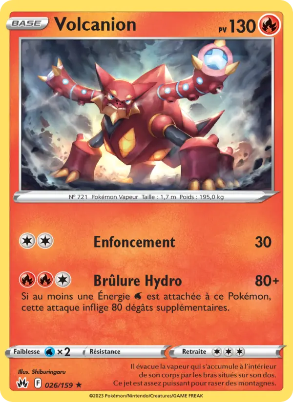 026/159 - Volcanion — Carte Pokémon Zénith Suprême 026/159