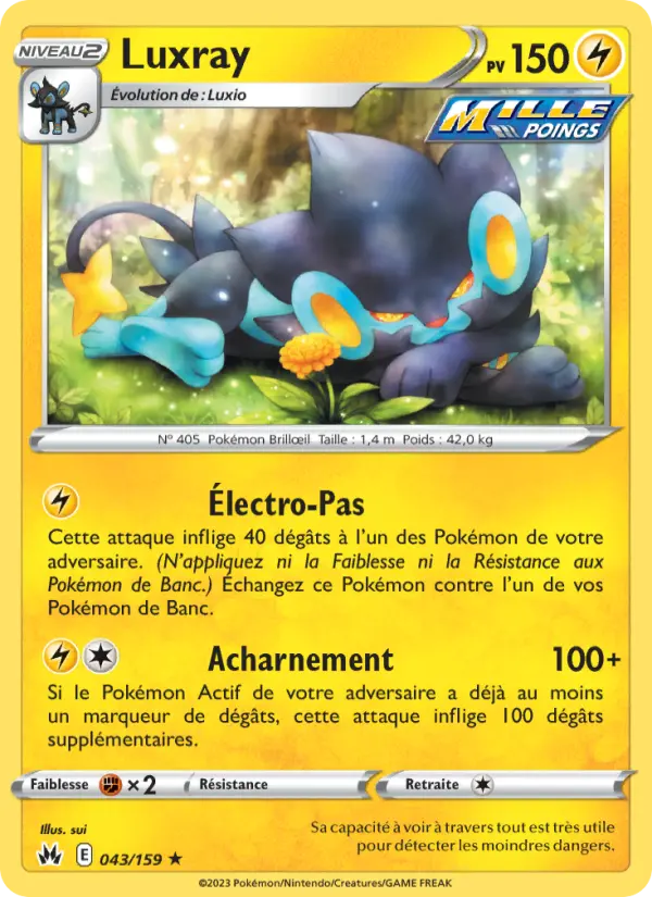 043/159 - Luxray — Carte Pokémon Zénith Suprême 043/159