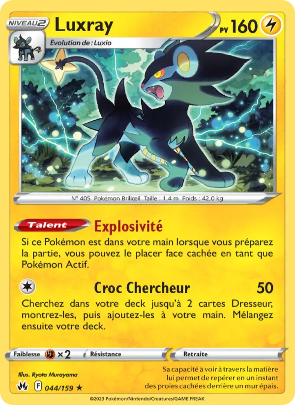 044/159 - Luxray — Carte Pokémon Zénith Suprême 044/159