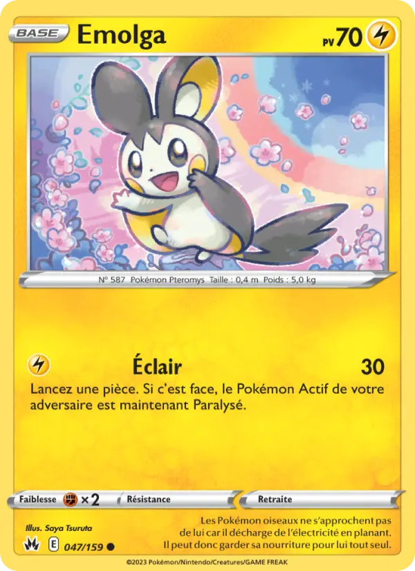 Emolga — Carte Pokémon 047 Zénith Suprême