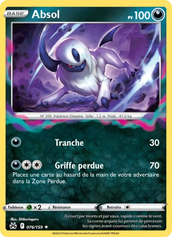 076/159 - Absol — Carte Pokémon Zénith Suprême 076/159