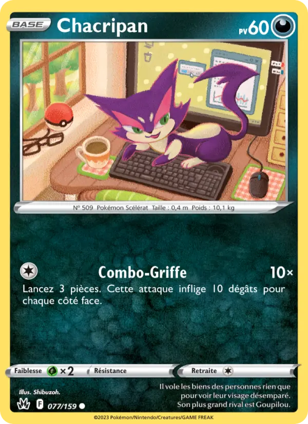 077/159 - Chacripan — Carte Pokémon Zénith Suprême 077/159