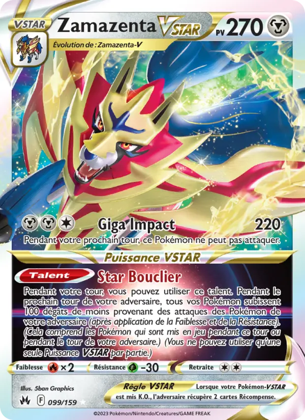 Zamazenta VSTAR — Carte Pokémon 099 Zénith Suprême