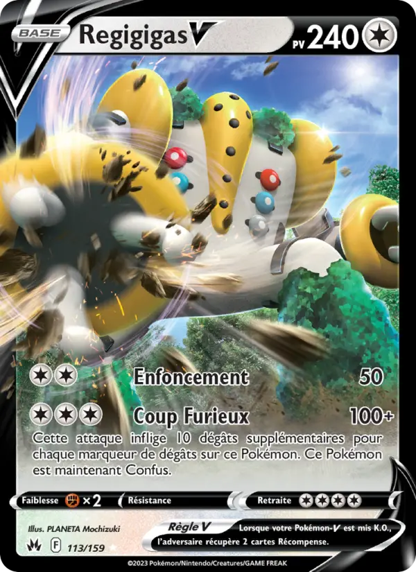 113/159 - Regigigas V — Carte Pokémon Zénith Suprême 113/159