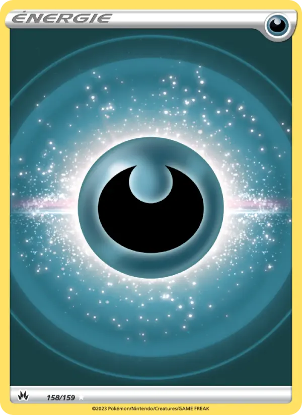 158/159 - Énergie Obscurité — Carte Pokémon Zénith Suprême 158/159