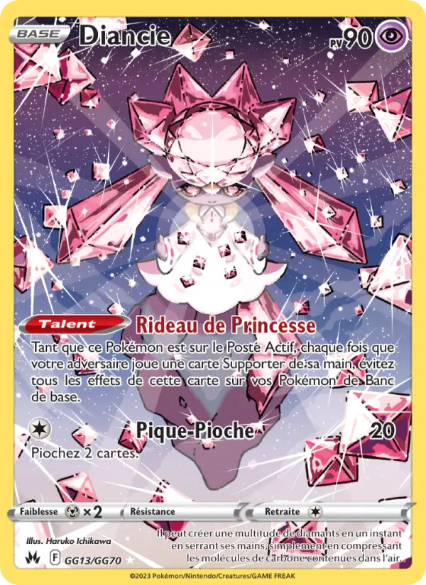 GG13/159 - Diancie — Carte Pokémon Zénith Suprême GG13/159