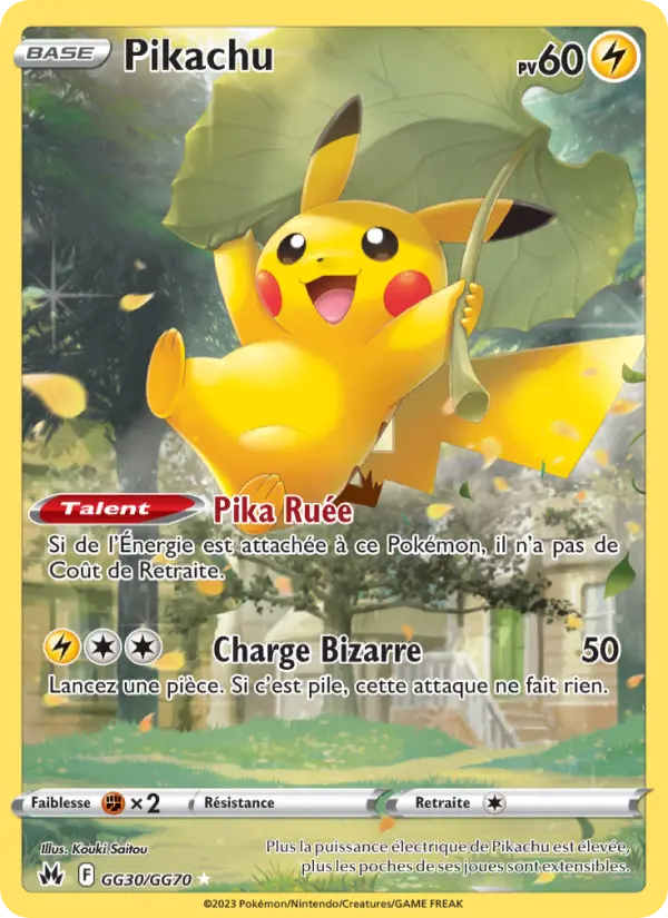 GG30/159 - Pikachu — Carte Pokémon Zénith Suprême GG30/159