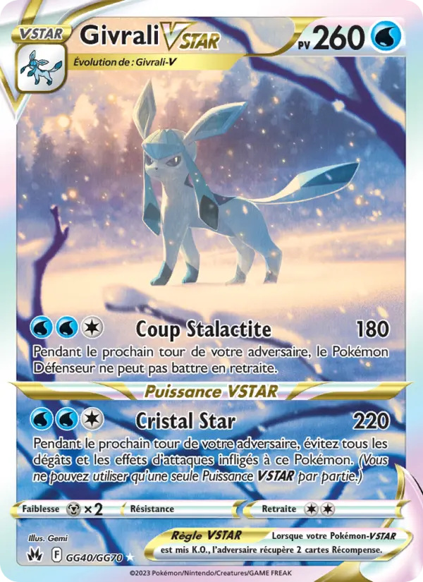 GG40/159 - Givrali VSTAR — Carte Pokémon Zénith Suprême GG40/159