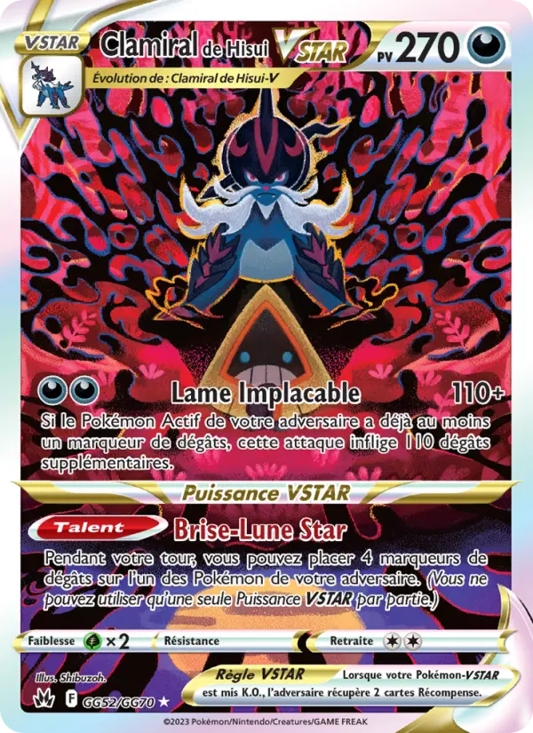 GG52/159 - Clamiral de Hisui VSTAR — Carte Pokémon Zénith Suprême GG52/159
