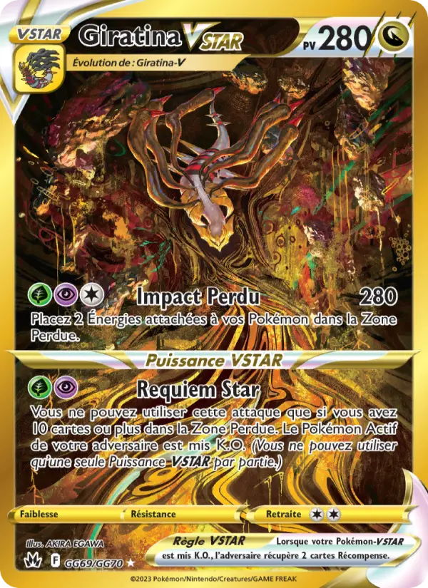 Giratina VSTAR — Carte Pokémon GG69 Zénith Suprême