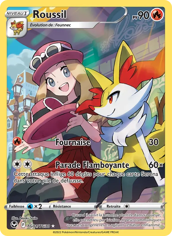 Roussil — Carte Pokémon TG01 Tempête Argentée