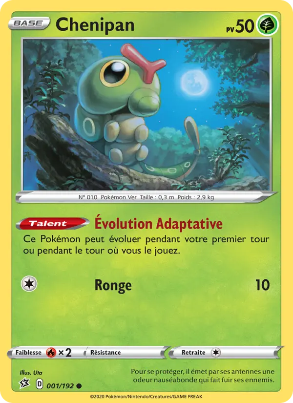 001/192 - Chenipan — Carte Pokémon Clash des Rebelles 1/192
