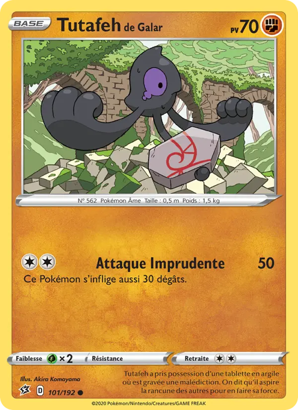 Tutafeh de Galar — Carte Pokémon 101 Clash des Rebelles