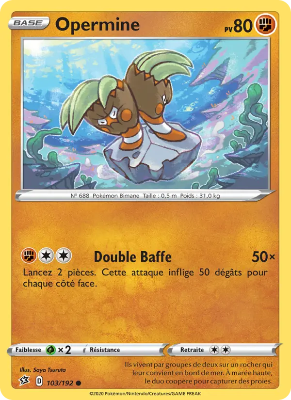 Opermine — Carte Pokémon 103 Clash des Rebelles