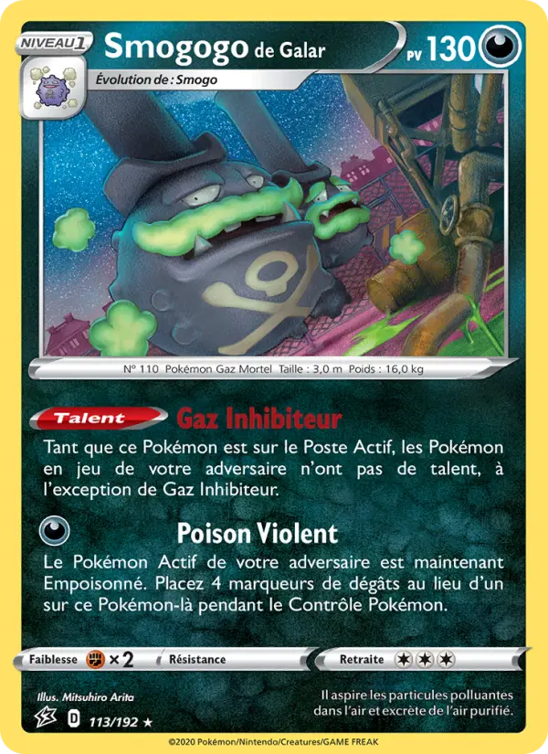 Smogogo de Galar — Carte Pokémon 113 Clash des Rebelles