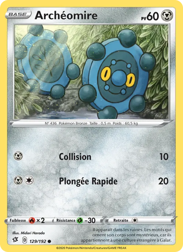 129/192 - Archéomire — Carte Pokémon Clash des Rebelles 129/192
