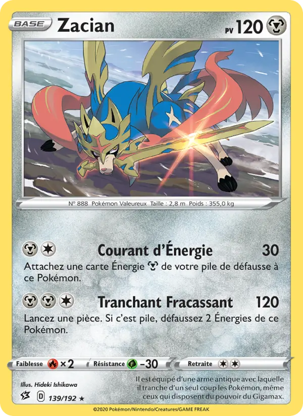139/192 - Zacian — Carte Pokémon Clash des Rebelles 139/192