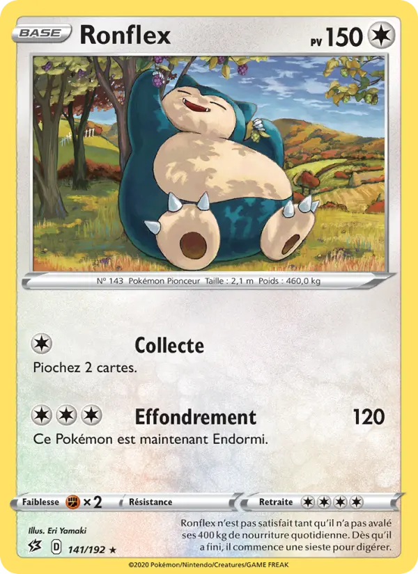 141/192 - Ronflex — Carte Pokémon Clash des Rebelles 141/192