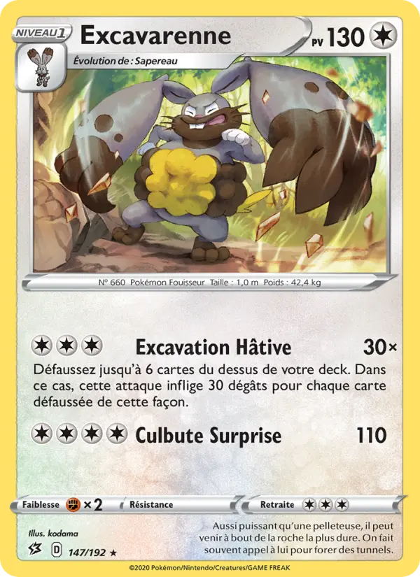 Excavarenne — Carte Pokémon 147 Clash des Rebelles