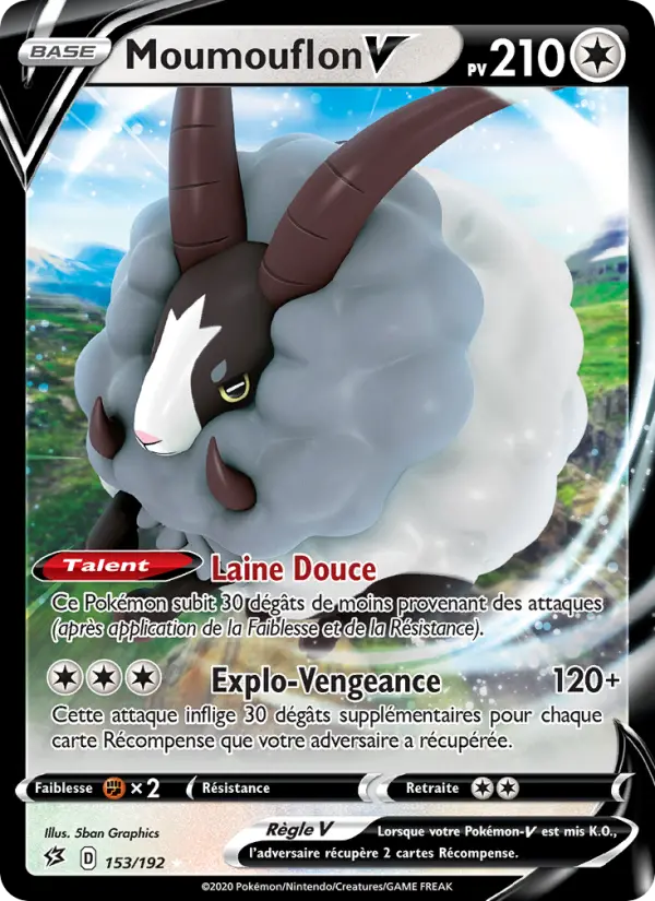 Moumouflon V — Carte Pokémon 153 Clash des Rebelles