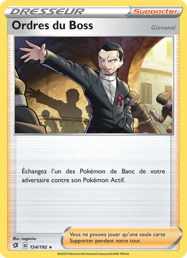Ordres du Boss (Giovanni) — Carte Pokémon 154 Clash des Rebelles