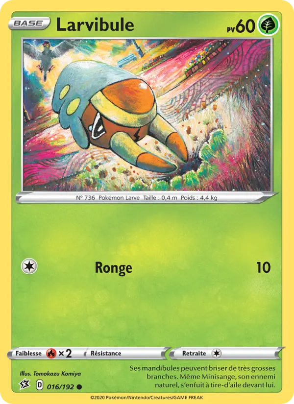016/192 - Larvibule — Carte Pokémon Clash des Rebelles 16/192