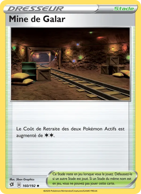 160/192 - Mine de Galar — Carte Pokémon Clash des Rebelles 160/192
