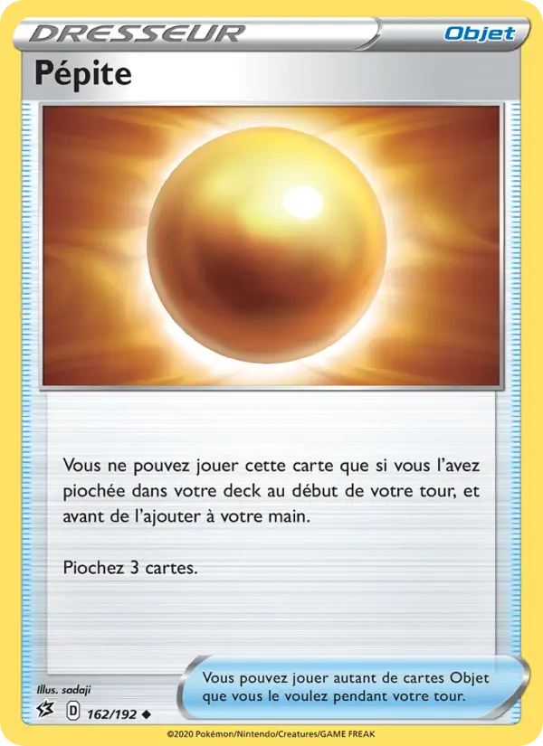 162/192 - Pépite — Carte Pokémon Clash des Rebelles 162/192