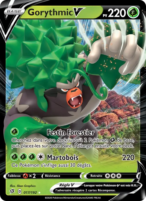 Gorythmic V — Carte Pokémon 17 Clash des Rebelles