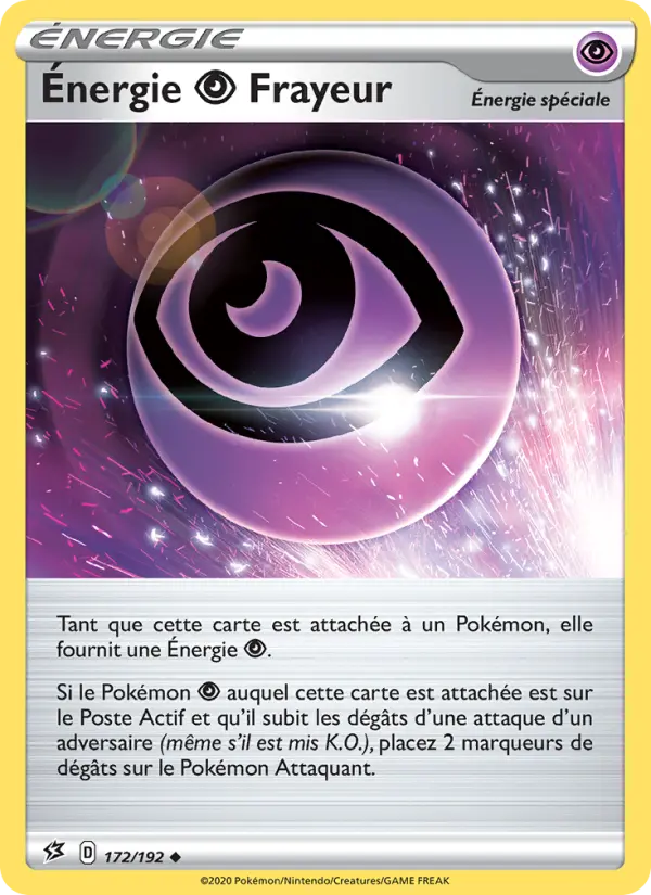 172/192 - Énergie Psychic Frayeur — Carte Pokémon Clash des Rebelles 172/192