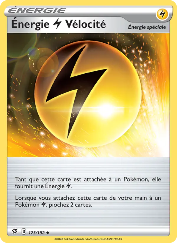 173/192 - Énergie Lightning Vélocité — Carte Pokémon Clash des Rebelles 173/192