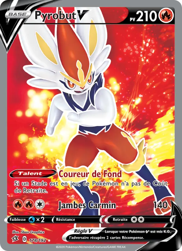 178/192 - Pyrobut V — Carte Pokémon Clash des Rebelles 178/192
