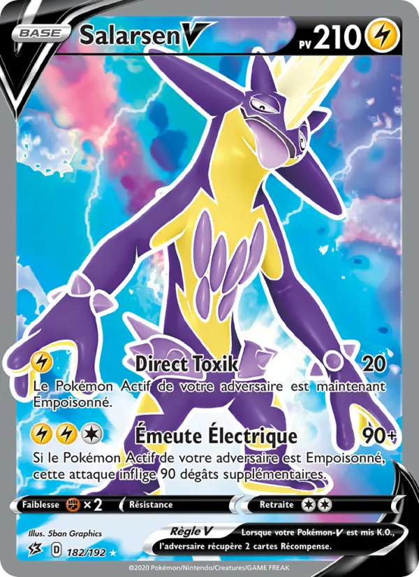 182/192 - Salarsen V — Carte Pokémon Clash des Rebelles 182/192
