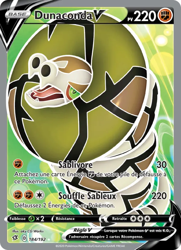 Dunaconda V — Carte Pokémon 184 Clash des Rebelles