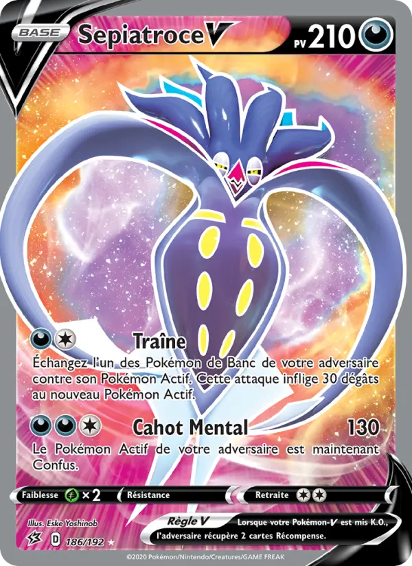 186/192 - Sepiatroce V — Carte Pokémon Clash des Rebelles 186/192